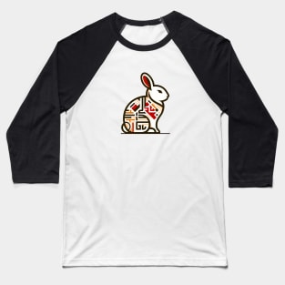 Rabbit Tribal Art Baseball T-Shirt